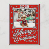 Merry Woofmas Foto Weihnachtsfeiertag Postkarte (Vorderseite)