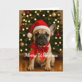 Merry Woofmas French Bulldog Christmas Card Karte