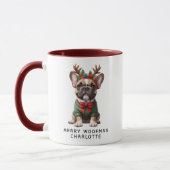 Merry Woofmas French Bulldog Frenchie Coffee Tasse (Links)