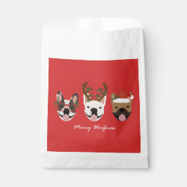 Merry Woofmas French Bulldogs Christmas Heads Geschenktütchen