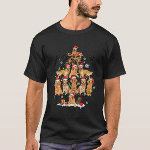 Merry Woofmas Hund liebt Lights Ugly Christmas Tre T-Shirt