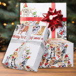 Merry Woofmas Hund Lover Christmas Tree Hunde Geschenkpapier<br><div class="desc">Fügen Sie die letzte Touch zu Geschenken dieser Weihnachtszeit mit diesem niedlichen Weihnachtsbaumhund Papier in einem Aquarell-Design verpackt. Dieses Hundeliebhaber-Packpapier zeigt Hunde verschiedener Rassen in Weihnachtsmannmützen. Dieses Hundeschlittenpapier ist perfekt für Hundefreunde, Haustier- und Tierärzte, tierärztliche Betreuung, Haustierpflege, Hundegroßhändler und Haustier-Sitter. Besuchen Sie unsere Kollektion für passende Weihnachtskarten, Wohngestaltung und Geschenke....</div>