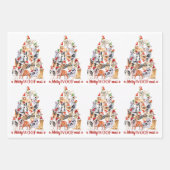 Merry Woofmas Hund Lover Christmas Tree Hunde Geschenkpapier Set (Vorderseite 2)
