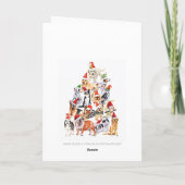 Merry Woofmas Hund Lover Christmas Tree Hunde Karte (Rückseite)