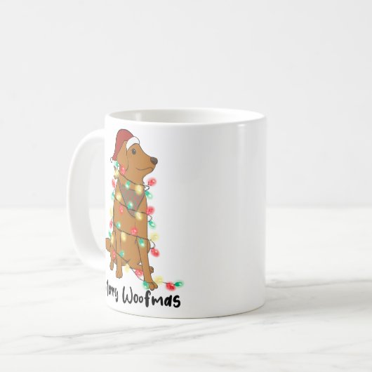 Merry Woofmas Kaffeetasse (Vorderseite Links)