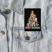 Merry Woofmas Merry Christmas Dog Lovers  Button (Insitu)