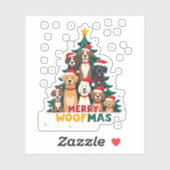 Merry Woofmas - Merry Christmas For Dog Lovers (2) Aufkleber (Blatt)