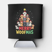 Merry Woofmas - Merry Christmas For Dog Lovers (2) Dosenkühler (Vorderseite)