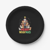 Merry Woofmas - Merry Christmas For Dog Lovers (2) Pappteller (Vorderseite)