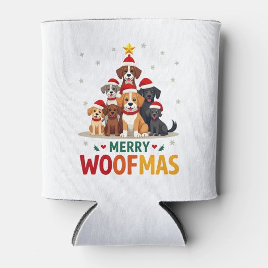Merry Woofmas - Merry Christmas For Dog Lovers (3) Dosenkühler (Vorderseite)