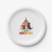 Merry Woofmas - Merry Christmas For Dog Lovers (3) Pappteller (Vorderseite)