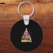 Merry Woofmas - Merry Christmas For Dog Lovers (3) Schlüsselanhänger (Vorderseite)