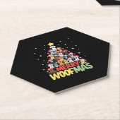 Merry Woofmas - Merry Christmas For Dog Lovers (3) Untersetzer (angewinkelt)