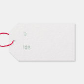 Merry Woofmas Mops Hunde Geschenkanhänger (Rückseite Horizontal)