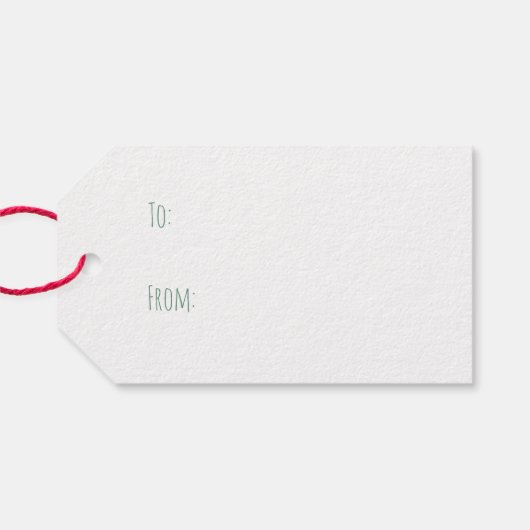 Merry Woofmas Mops Hunde Geschenkanhänger (Rückseite Horizontal)