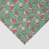 Merry Woofmas Mops Hunde Seidenpapier (Detail)