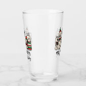Merry Woofmas Niedlich Hunde Weihnachten Individue Glas (Rechts)