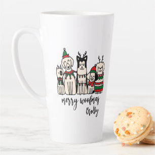 Merry Woofmas Niedlich Hunde Weihnachten Individue Milchtasse