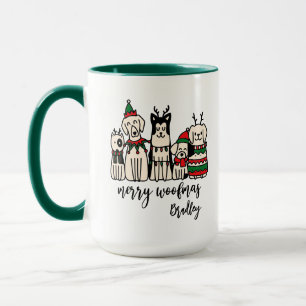 Merry Woofmas Niedlich Hunde Weihnachten Individue Tasse