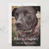 Merry Woofmas Niedlicher Hund Foto Weihnachten (Vorderseite)