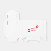 Merry Woofmas Paw Print Red Statement Keramik Orna Geschenkschachtel (Ungefaltet)