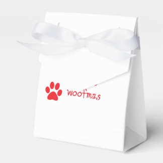 Merry Woofmas Paw Print Red Statement Keramik Orna Geschenkschachtel