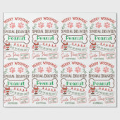 Merry WOOFMAS-Personalisiertes Dog Wrapping Paper Geschenkpapier (Flach)
