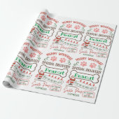 Merry WOOFMAS-Personalisiertes Dog Wrapping Paper Geschenkpapier (Ungerollt)