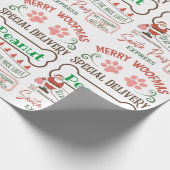Merry WOOFMAS-Personalisiertes Dog Wrapping Paper Geschenkpapier (Ecke)