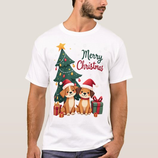 Merry Woofmas & Purrfect Christmas T-Shirt (Vorderseite)
