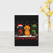 Merry Woofmas Santa Reindeer Elf Dachshund Christm Karte (Gelbe Blume)