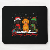 Merry Woofmas Santa Reindeer Elf Dachshund Christm Mousepad (Vorne)