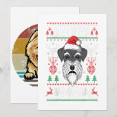 Merry Woofmas Schnauzer Christmas Dog Lover Feiertagskarte (Vorne/Hinten)