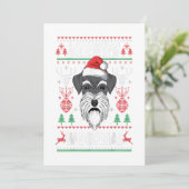 Merry Woofmas Schnauzer Christmas Dog Lover Feiertagskarte (Stehend Vorderseite)