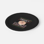 Merry Woofmas Spitz Weihnachtsweih Hund Lover Gesc Pappteller (Schrägansicht)