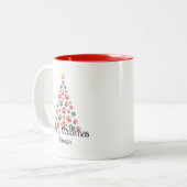 Merry Woofmas Tasse - Paw Print Christmas Tree Cup (Vorderseite Links)
