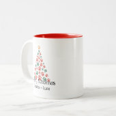 Merry Woofmas Tasse - Paw Print Christmas Tree Cup (Vorderseite Links)