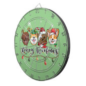 Merry Woofmas Typografie Dartboard Dartscheibe (Vorderseite rechts)