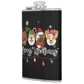Merry Woofmas Typografie Flask Flachmann (Links)