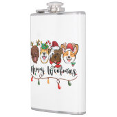 Merry Woofmas Typografie Flask Flachmann (Links)