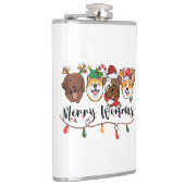 Merry Woofmas Typografie Flask Flachmann (Rechts)
