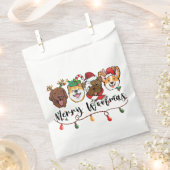 Merry Woofmas Typografie Fvor Bags Geschenktütchen (Ausgeschnitten)