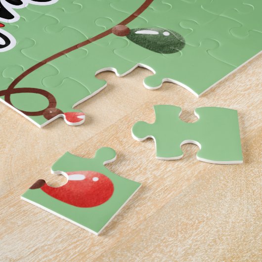 Merry Woofmas Typografie Jigsaw Puzzle (Seite)