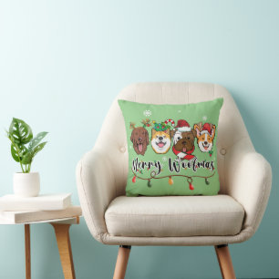 Merry Woofmas Typografie Kissen