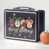 Merry Woofmas Typografie Metal Lunchbox (Beispiel)