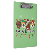 Merry Woofmas Typografy Clipboard Klemmbrett (Rechts)