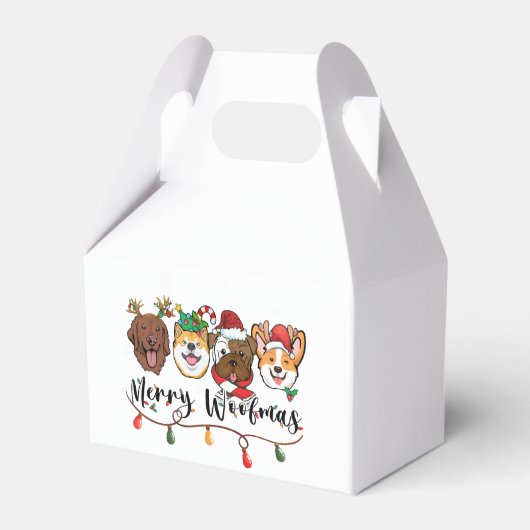 Merry Woofmas Typografy Fevor Box Geschenkschachtel (Vorderseite)