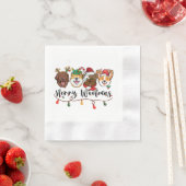 Merry Woofmas Typografy Paper Napkin Serviette (Beispiel)