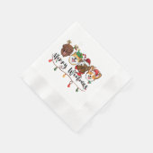 Merry Woofmas Typografy Paper Napkin Serviette (Ecke)