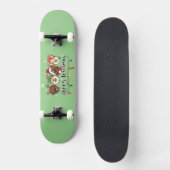 Merry Woofmas Typografy Skateboard (Vorderseite)